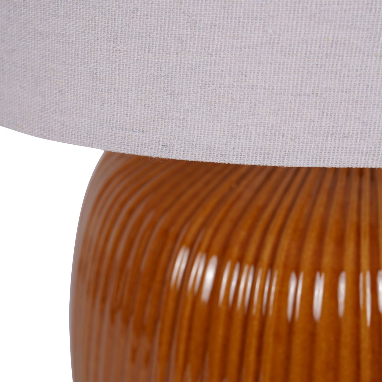 Bruno Ceramic Burnt Ochre Orange Table Lamp